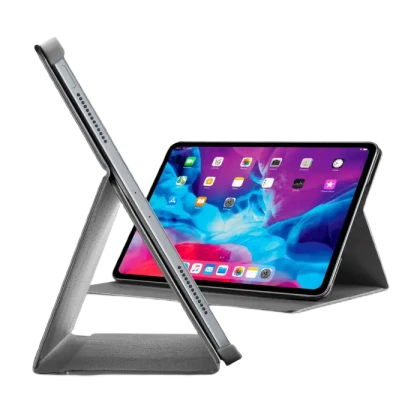 Husă pentru tabletă Cellularline Folio - iPad Pro 12.9 (2020), Piele artificială, Negru