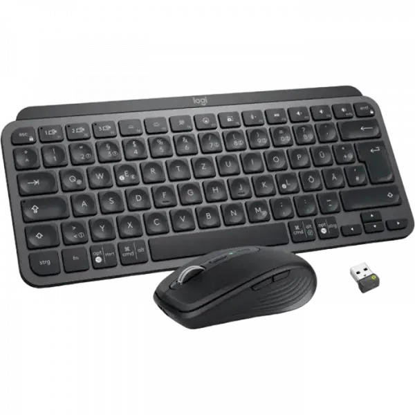 Клавиатура и мышь Logitech MX Keys Mini Combo for Busines, Беспроводное, Графитовый