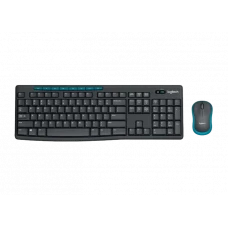Клавиатура и мышь Logitech MK275, Беспроводное, Черный/Синий
