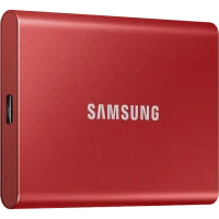 SSD portabil extern Samsung T7, 500 GB, Roșu (MU-PC500R/WW)