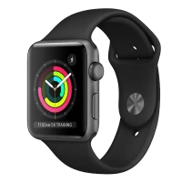 Ceas inteligent Apple Watch Series 3, 42mm, Carcasă Space Grey din aluminiu cu bandă sport Neagră