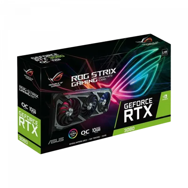 Placă Video ASUS ROG-STRIX-RTX3080-O10G-V2-GAMING, 10GB GDDR6X 320bit