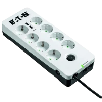 Prelungitor electric Eaton PB8TUD, 8 Prize, 1,5m, Negru/Alb