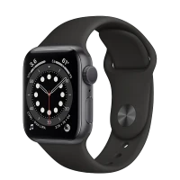 Ceas inteligent Apple Watch SE MYDP2, 40mm, Carcasă Space Gray din aluminiu cu bandă sport Neagră