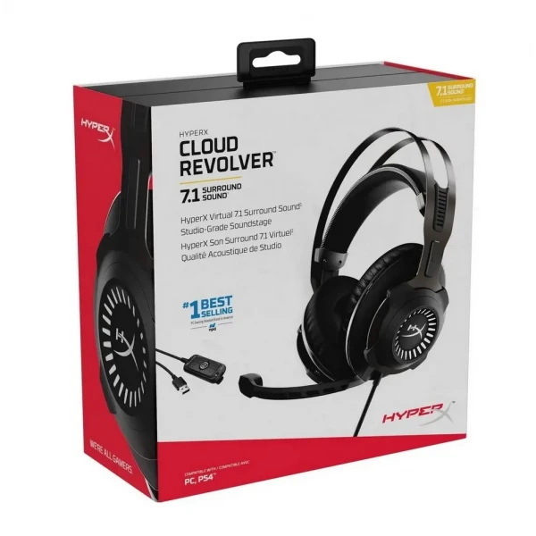 Căști gaming HyperX Cloud Revolver +7.1, Cu fir, Negru