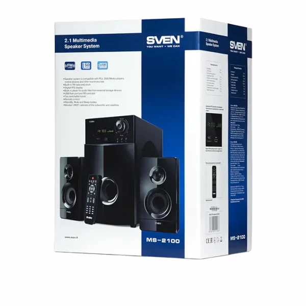 Boxe pentru calculator 2.1 SVEN MS-2100, Negru