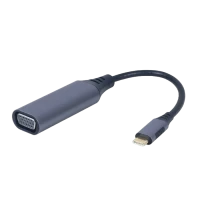 Видеоадаптер Cablexpert A-USB3C-VGA-01, USB Type-C (M) - VGA D-Sub (F), 0,15м, Серый