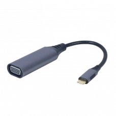 Видеоадаптер Cablexpert A-USB3C-VGA-01, USB Type-C (M) - VGA D-Sub (F), 0,15м, Серый