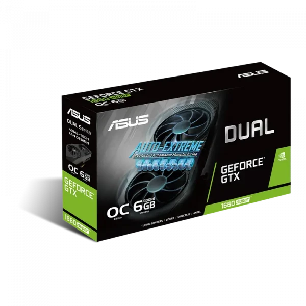 Placă Video ASUS DUAL-GTX1660S-O6G-EVO, 6GB GDDR6 192bit