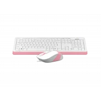 Клавиатура и мышь A4Tech F1010, Проводное, Белый/Розовый