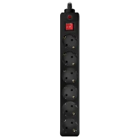 Prelungitor electric SVEN Optima, 6 Prize, 1,8m, Negru