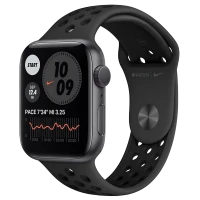 Умные часы Apple Watch Nike Series 6 MG173, 44мм, Алюминиевый корпус со спортивным ремешком Anthracite/Black