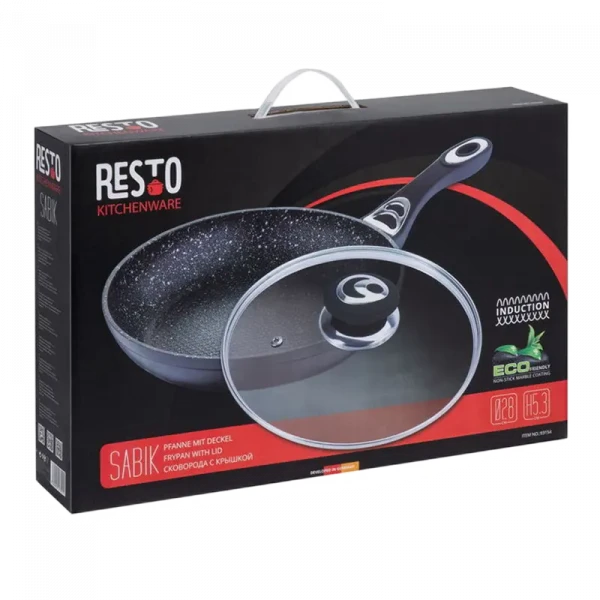 Tigaie RESTO 93154, 28cm, Negru