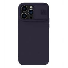 Husă Nillkin iPhone 14 Pro, CamShield Silky Silicone, Dark Purple
