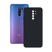 Husă Xcover Redmi 9 - Soft Touch (Microfiber), Negru