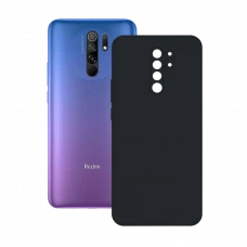 Husă Xcover Redmi 9 - Soft Touch (Microfiber), Negru