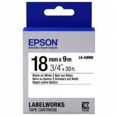 Cartuş de bandă Epson LK-5WBN, 18 mm x 9 m