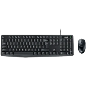Клавиатура и мышь Genius KM-170, Проводное, Чёрный