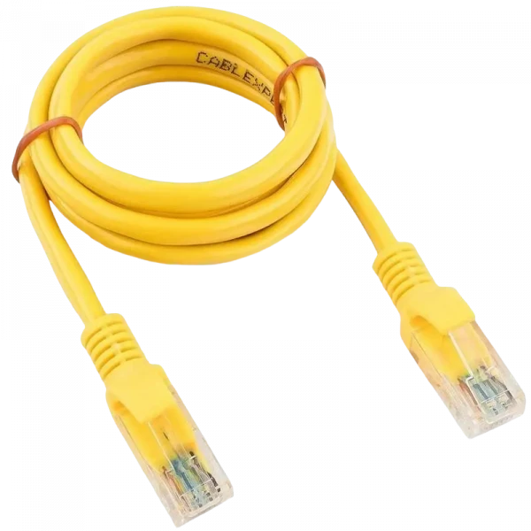 Patch cord Cablexpert PP12-1M/Y, CAT5e UTP, 1m, Galben