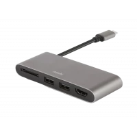Адаптер Moshi Type-C Multimedia Adapter, USB Type-C/USB Type-A, HDMI Серый