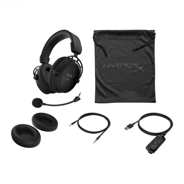 Căști gaming HyperX Cloud Alpha S, Wireless/Cu fir, Negru