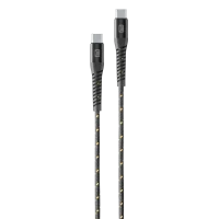 Cablu de încărcare și date Cellularline Strong Cable, USB Type-C/USB Type-C, 2m, Negru