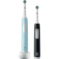 Periuță de dinți electrică Braun Oral-B Pro 1 Duo, Negru | Albastru deschis