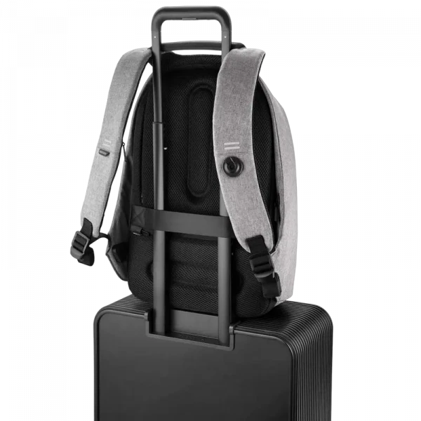 Rucsac pentru Laptop Bobby PRO, 15.6, Piele artificială, Gri