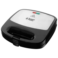 Aparat pentru sandwich multifunctional Russell Hobbs Fiesta 3 in 1 Deep Fill Sandwich Makeк, Negru / Argintiu