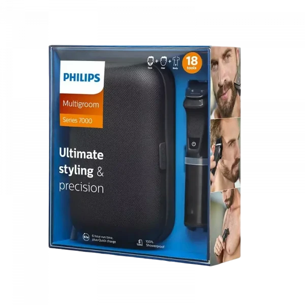 Trimmer pentru bărbați Philips Multigroom Series 7000 MG7785/20, Negru
