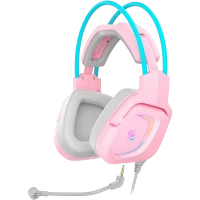 Căști gaming Bloody G575, USB, Roz