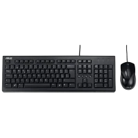 Клавиатура и мышь ASUS U2000, Проводное, Чёрный