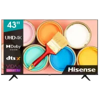 43 LED SMART Телевизор Hisense 43A6BG, 3840x2160 4K UHD, VIDAA U OS, Чёрный