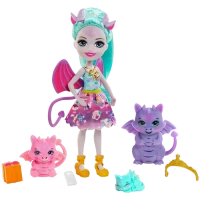 Păpușa Enchantimal „Dragon Dina și familia” GYJ09