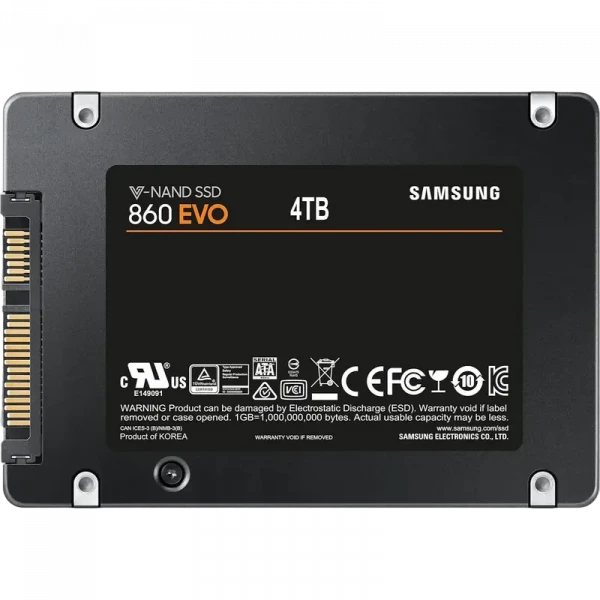Unitate SSD Samsung 860 EVO MZ-76E4T0, 4000GB, MZ-76E4T0BW