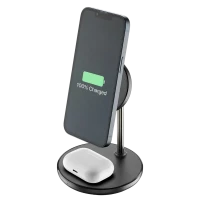 Încărcător wireless Cellularline Mag Duo, 7.5W, Negru