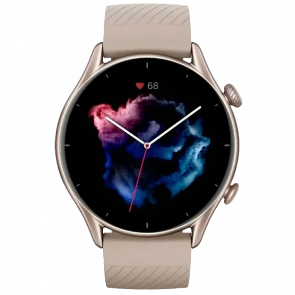 Ceas inteligent Xiaomi Amazfit GTR 3, Carcasă din aluminiu de culoare gri cu bandă din silicon gri