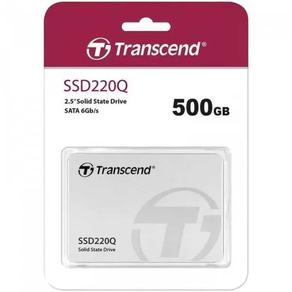 Накопитель SSD Transcend SSD220Q, 500Гб, TS500GSSD220Q