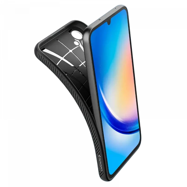 Husă Spigen Samsung A34, Liquid Air, Negru Mat