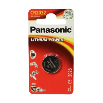 Дисковые батарейки Panasonic CR-2032EL, CR2032, 1шт.