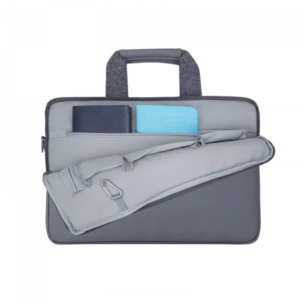 Geantă pentru Laptop RivaCase Egmont, 15.6, Poliester, Gri