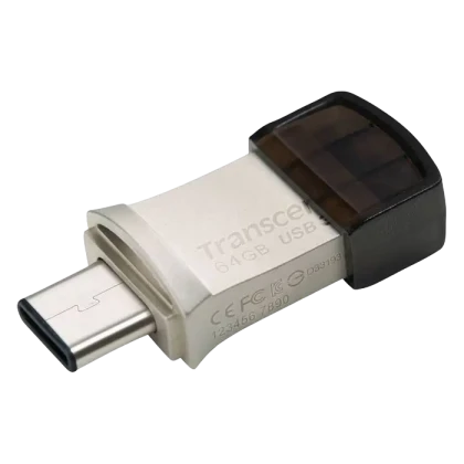 USB Flash накопитель Transcend JetFlash 890, 64Гб, Серебристый