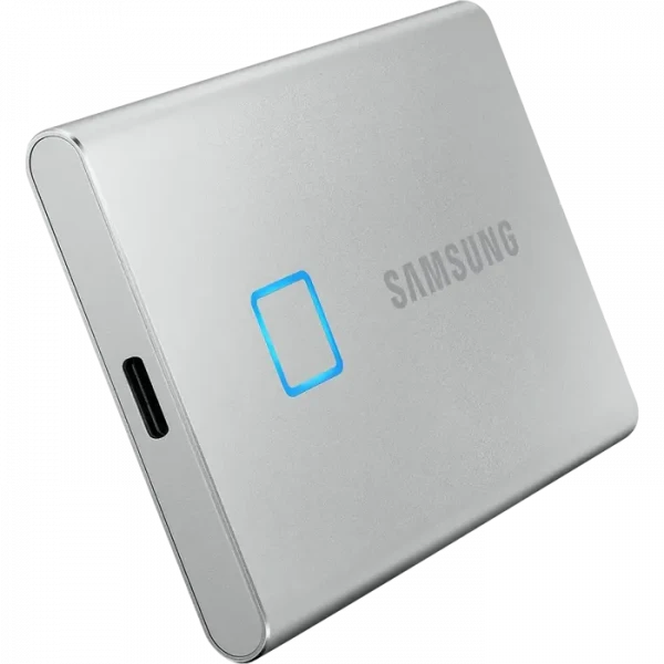 Внешний портативный SSD накопитель Samsung Portable SSD T7 Touch, 2 TB, Серебристый (MU-PC2T0S/WW)