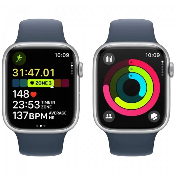 Ceas inteligent Apple Watch Series 9 GPS, 41mm, Storm albastru