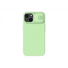 Husă Nillkin iPhone 14, CamShield Silky Silicone, Verde