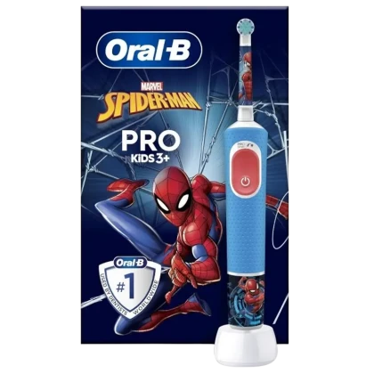 Электрическая зубная щетка Braun Kids Vitality PRO D103 Spiderman, Синий