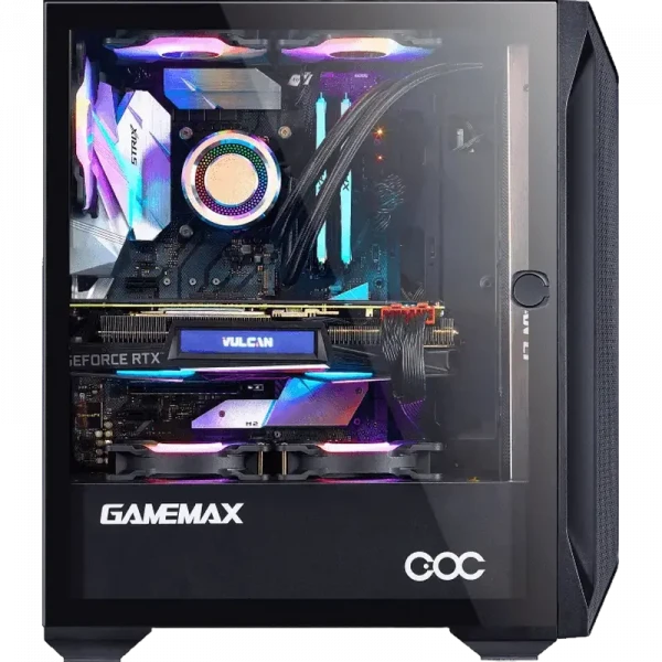 Компьютерный корпус Gamemax Brufen C1, Midi-Tower, Без блока питания, Чёрный