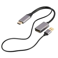 Adaptor Cablexpert A-HDMIM-DPF-02, HDMI (M) - DisplayPort (M), 0.1 m, Negru