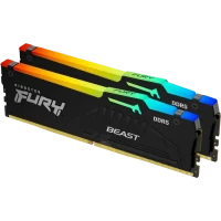 Memorie RAM Kingston FURY Beast RGB, DDR5 SDRAM, 3200 MHz, 64GB, KF564C32BBAK2-64