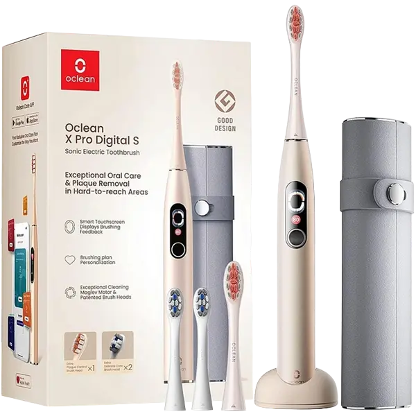 Periuța de dinți electrică sonică Oclean X pro Digital Set, Auriu